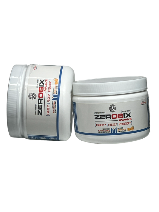 2 Bottles ZeroSix Awake: Energy, Focus, Hydration